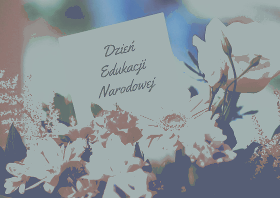 Kwiaty z listem dzień Edukacji Narodowej